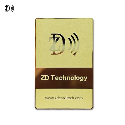 Biglietto da visita NFC in metallo con design personalizzato NTAG216 888 Byte 13.56MHz RFID in acciaio inossidabile