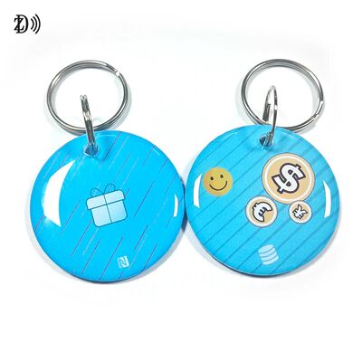 Personalizzazione 13.56MHz Programmabile NTAG213 Smart Epoxy Keyfob Tag Tag RFID NFC