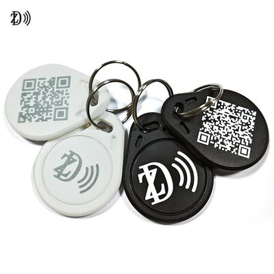 LOGO impermeabile personalizzato/Codice QR ABS Keyfob MIFARE Classic EV1 RFID ABS Portachiavi per il controllo dell'accesso alle porte