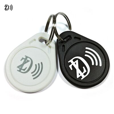 LOGO impermeabile personalizzato/Codice QR ABS Keyfob MIFARE Classic EV1 RFID ABS Portachiavi per il controllo dell'accesso alle porte