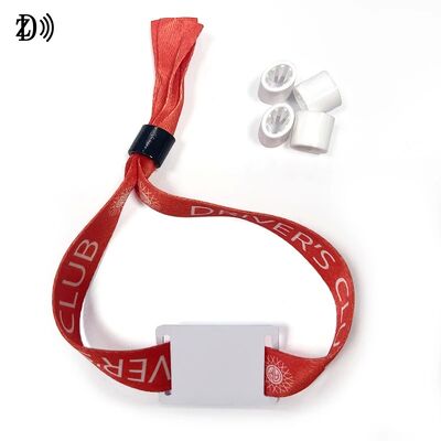 NFC personalizzato 13.56MHz Fascia da polso in tessuto usa e getta S50 chip Braccialetto RFID per il controllo dell'accesso agli eventi