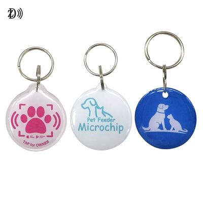 Personalizzazione 13.56MHz Programmabile NTAG213 Smart Epoxy Keyfob Tag Tag RFID NFC